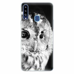 Odolné silikonové pouzdro iSaprio - BW Owl - Samsung Galaxy A20s obraz