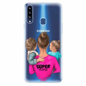 Odolné silikonové pouzdro iSaprio - Super Mama - Boy and Girl - Samsung Galaxy A20s obraz