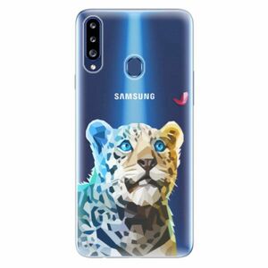 Odolné silikonové pouzdro iSaprio - Leopard With Butterfly - Samsung Galaxy A20s obraz
