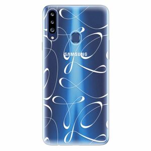 Odolné silikonové pouzdro iSaprio - Fancy - white - Samsung Galaxy A20s obraz
