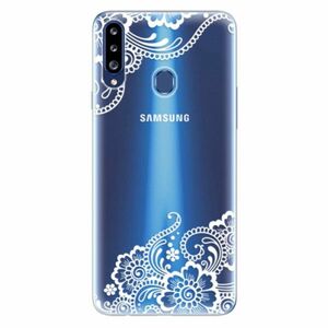 Odolné silikonové pouzdro iSaprio - White Lace 02 - Samsung Galaxy A20s obraz