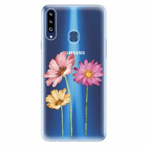 Odolné silikonové pouzdro iSaprio - Three Flowers - Samsung Galaxy A20s obraz