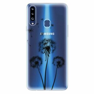 Odolné silikonové pouzdro iSaprio - Three Dandelions - black - Samsung Galaxy A20s obraz