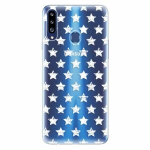 Odolné silikonové pouzdro iSaprio - Stars Pattern - white - Samsung Galaxy A20s obraz