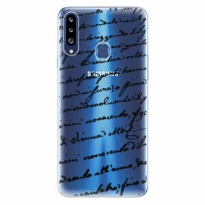 Odolné silikonové pouzdro iSaprio - Handwriting 01 - black - Samsung Galaxy A20s obraz