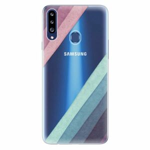 Odolné silikonové pouzdro iSaprio - Glitter Stripes 01 - Samsung Galaxy A20s obraz