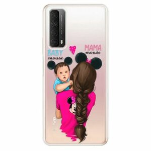 Odolné silikonové pouzdro iSaprio - Mama Mouse Brunette and Boy - Huawei P Smart 2021 obraz
