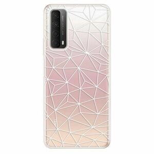 Odolné silikonové pouzdro iSaprio - Abstract Triangles 03 - white - Huawei P Smart 2021 obraz