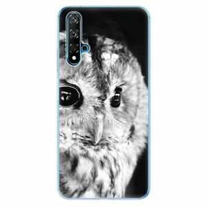 Odolné silikonové pouzdro iSaprio - BW Owl - Huawei Nova 5T obraz