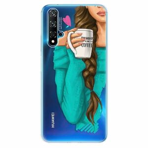 Odolné silikonové pouzdro iSaprio - My Coffe and Brunette Girl - Huawei Nova 5T obraz