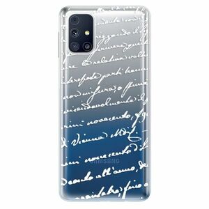 Odolné silikonové pouzdro iSaprio - Handwriting 01 - white - Samsung Galaxy M31s obraz