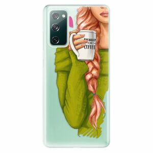 Odolné silikonové pouzdro iSaprio - My Coffe and Redhead Girl - Samsung Galaxy S20 FE obraz