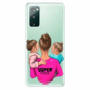 Odolné silikonové pouzdro iSaprio - Super Mama - Two Girls - Samsung Galaxy S20 FE obraz