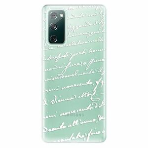 Odolné silikonové pouzdro iSaprio - Handwriting 01 - white - Samsung Galaxy S20 FE obraz