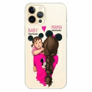 Odolné silikonové pouzdro iSaprio - Mama Mouse Brunette and Girl - iPhone 12 Pro Max obraz