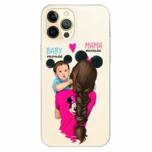 Odolné silikonové pouzdro iSaprio - Mama Mouse Brunette and Boy - iPhone 12 Pro Max obraz