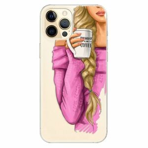 Odolné silikonové pouzdro iSaprio - My Coffe and Blond Girl - iPhone 12 Pro Max obraz