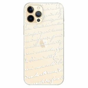 Odolné silikonové pouzdro iSaprio - Handwriting 01 - white - iPhone 12 Pro Max obraz