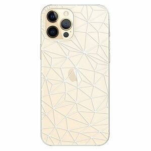 Odolné silikonové pouzdro iSaprio - Abstract Triangles 03 - white - iPhone 12 Pro Max obraz