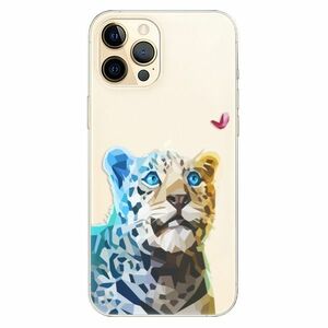 Odolné silikonové pouzdro iSaprio - Leopard With Butterfly - iPhone 12 Pro obraz