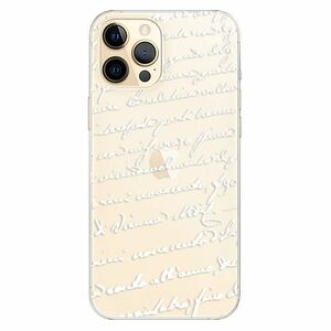 Odolné silikonové pouzdro iSaprio - Handwriting 01 - white - iPhone 12 Pro obraz