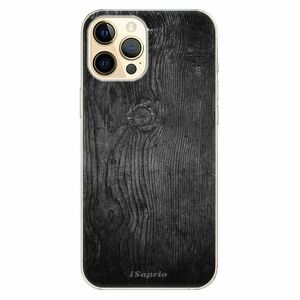 Odolné silikonové pouzdro iSaprio - Black Wood 13 - iPhone 12 Pro obraz