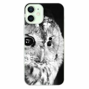 Odolné silikonové pouzdro iSaprio - BW Owl - iPhone 12 obraz