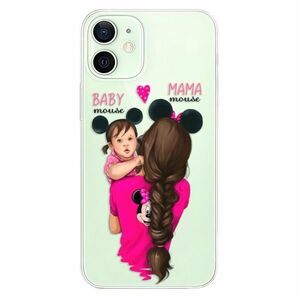 Odolné silikonové pouzdro iSaprio - Mama Mouse Brunette and Girl - iPhone 12 obraz