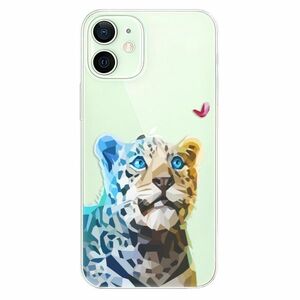 Odolné silikonové pouzdro iSaprio - Leopard With Butterfly - iPhone 12 obraz