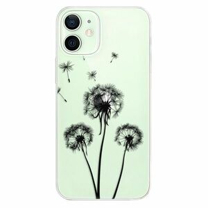 Odolné silikonové pouzdro iSaprio - Three Dandelions - black - iPhone 12 obraz