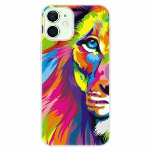 Odolné silikonové pouzdro iSaprio - Rainbow Lion - iPhone 12 obraz