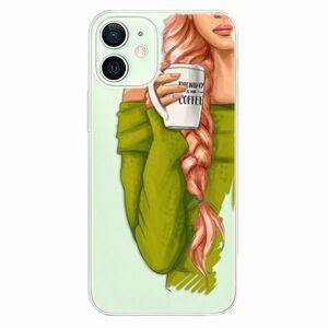 Odolné silikonové pouzdro iSaprio - My Coffe and Redhead Girl - iPhone 12 mini obraz