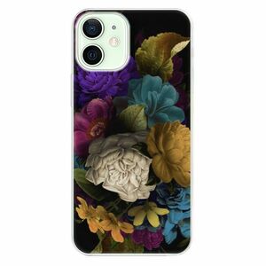 Odolné silikonové pouzdro iSaprio - Dark Flowers - iPhone 12 mini obraz