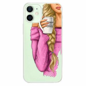 Odolné silikonové pouzdro iSaprio - My Coffe and Blond Girl - iPhone 12 mini obraz