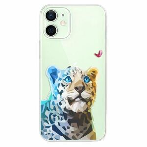 Odolné silikonové pouzdro iSaprio - Leopard With Butterfly - iPhone 12 mini obraz