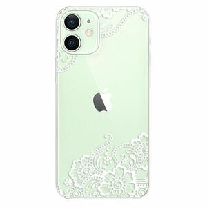 Odolné silikonové pouzdro iSaprio - White Lace 02 - iPhone 12 mini obraz