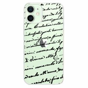 Odolné silikonové pouzdro iSaprio - Handwriting 01 - black - iPhone 12 mini obraz