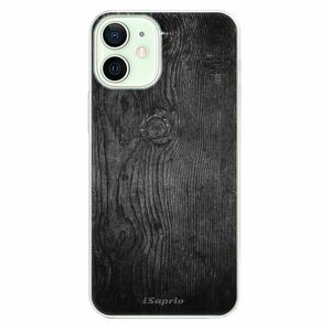 Odolné silikonové pouzdro iSaprio - Black Wood 13 - iPhone 12 mini obraz