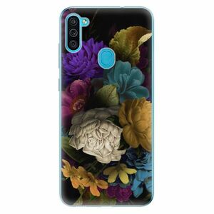 Odolné silikonové pouzdro iSaprio - Dark Flowers - Samsung Galaxy M11 obraz