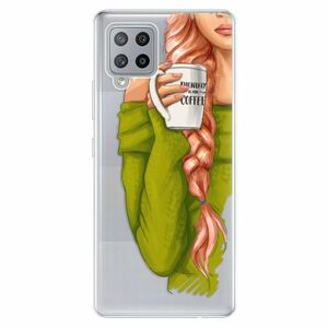 Odolné silikonové pouzdro iSaprio - My Coffe and Redhead Girl - Samsung Galaxy A42 obraz
