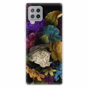 Odolné silikonové pouzdro iSaprio - Dark Flowers - Samsung Galaxy A42 obraz