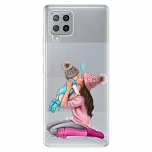 Odolné silikonové pouzdro iSaprio - Kissing Mom - Brunette and Boy - Samsung Galaxy A42 obraz