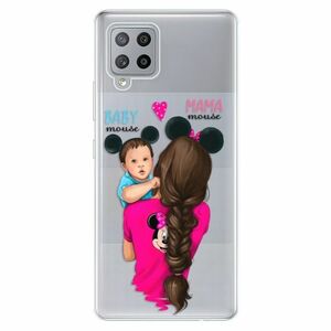 Odolné silikonové pouzdro iSaprio - Mama Mouse Brunette and Boy - Samsung Galaxy A42 obraz