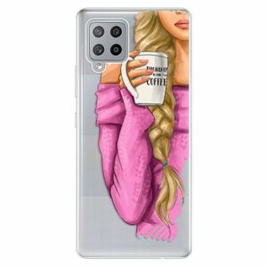 Odolné silikonové pouzdro iSaprio - My Coffe and Blond Girl - Samsung Galaxy A42 obraz