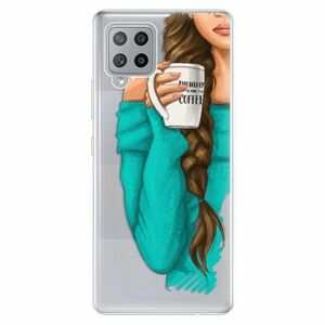 Odolné silikonové pouzdro iSaprio - My Coffe and Brunette Girl - Samsung Galaxy A42 obraz