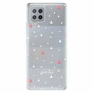 Odolné silikonové pouzdro iSaprio - Abstract Triangles 02 - white - Samsung Galaxy A42 obraz