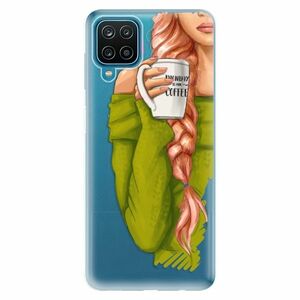 Odolné silikonové pouzdro iSaprio - My Coffe and Redhead Girl - Samsung Galaxy A12 obraz