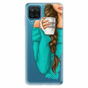 Odolné silikonové pouzdro iSaprio - My Coffe and Brunette Girl - Samsung Galaxy A12 obraz