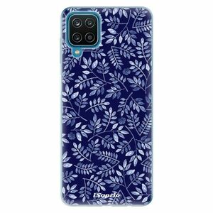 Odolné silikonové pouzdro iSaprio - Blue Leaves 05 - Samsung Galaxy A12 obraz