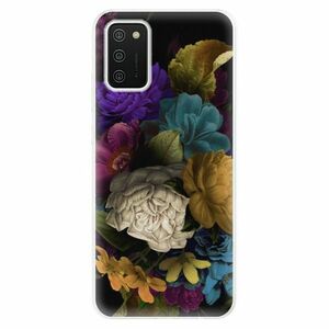 Odolné silikonové pouzdro iSaprio - Dark Flowers - Samsung Galaxy A02s obraz